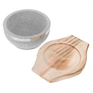 Bowls Bibimbap Bowl Kitchenware Stone And Tray Set Kitchen Cooking Utensil