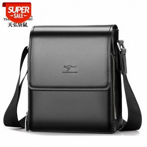 em estoqueTianhong Kangaroo Bolsa Masculina 2018 Ombro Ombro Casual Mensageiro Business Couro Moderno Moda Mochila Pequena #aM3230y