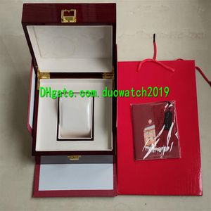Högkvalitativ röd navklocka Papers Card Wood Present Boxes Handväska för Bang King Power Diver 311 SX 1170 Gr Man Woman Gift Watch B187G