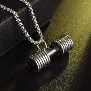 Pendant Necklaces Fashion Trend Stainless Steel Multiple Dumbbell Necklace Sports Leisure Motorcycle Jewelry Gift