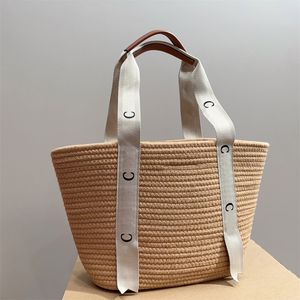 Woody bolsas femininas de luxo designer de moda bolsas de ombro de palha para mulheres senhoras verão casual férias praia férias bolsas de grama