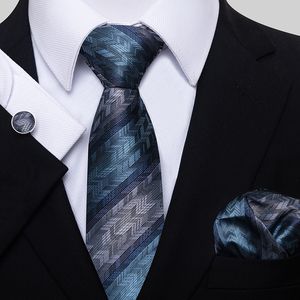 Neckband 100% Silk 8 cm Birthday Present Tie Hanky ​​Cufflink Set Men Slitte Hombre Formal Clothing Purple Geometric Independence Day 230605