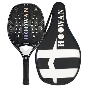 Tennisracketar Hoowan Chiyou 24K Beach Tennis Racket Kolfiber med 20 mm kolram Fina balanserat vapen för avancerad spelare 230606
