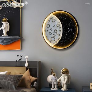 Wandleuchte, modern, kreativ, Mond für Schlafzimmer, Wohnzimmer, Hintergrundlicht, halbmondförmige Deckenleuchten, Heimdekoration