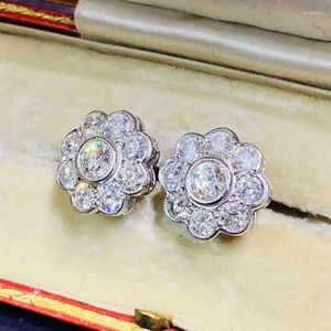 Stud Earrings Huitan Luxury Fashion Wedding For Women Inlay CZ Stone Romantic Female Party Gift Fresh Girls Jewelry