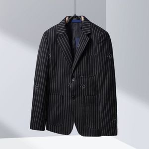 남자 블레이저스 재킷 패션 슬림 캐주얼 코트 긴 슬리브 파티 웨딩 비즈니스 재킷은 스트라이프 남성 블레이저 탑