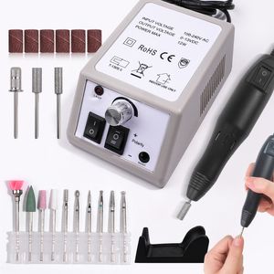 Nail Manicure Set Drill Electric Machine 20000rpm File med fräsar Bitar Pedicure Tools 230606