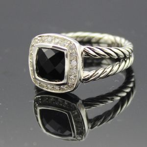 Alianças de casamento prata esterlina 925 ametista preto ônix azul topázio citrino safira granada peridoto ágata branca morganita anel de 7 mm feminino 230607