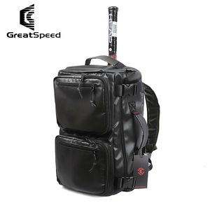 Bolsa de tênis multifuncional 3 usos Bolsa de tênis GreatSpeed 800DPVB Raquete de squash de tênis à prova d'água Mochila Bolsas de ombro Sapatos Roupas Bolsa 230606