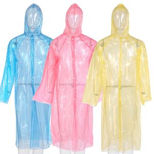 Disposable Raincoat Adult Emergency Waterproof Hood Poncho Travel Camping Must Rain Coat Unisex One-time Emergency Rainwear