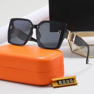 Classic polygonal sunglasses for men and women's travel sunscreen sunglasses with high aesthetic value, board frame glasses, 8235