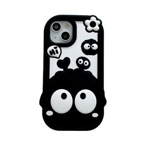 free DHL wholesale 3D Cartoon Cute Fun Coalball silicone case for iPhone 14 Pro Max 11 12 13 Pro Max Shockproof Soft Back Cover