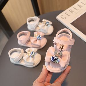 First Walkers Baby Girls First Walker Shoes Versatile Casual Kids Fashion Bow and Rhinestones Bunny Cute Princess Children Sandals 230606