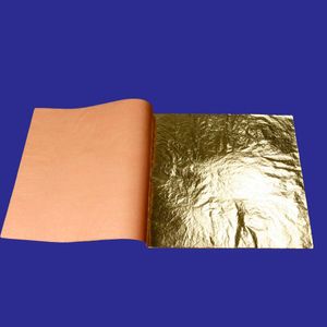 Damgalama 20 Kitapçık Kitapçık Folyo Başına 25 Parçası 14 x 14 cm İmitasyon Altın Gümüş Bakır Yaprak Dekorasyon Yaldızlı Bakır Yaprak