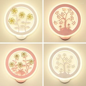 Wall Lamp Nordic Minimalist Modern Warm Bedroom Bedside Personality Living Room Balcony Aisle Flower Shaped