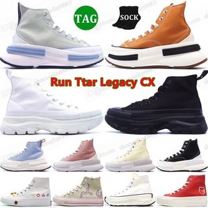 2023 Alta qualidade Run Star Legacy CX High Casual Shoes Men Women Canvas Shoes Soft White Black Orange Purple Outdoor Platform Boots Fashion Trainers Sneakers Size 35-43