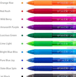 Magic Erasable Pen Press Gel Pen Set 8 colori Cancellabile Refill Rod Gel Ink Cancelleria Penne retrattili Asta manico lavabile