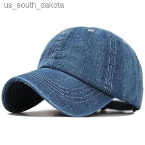 Berretto da baseball in denim di alta qualità Uomo Donna Jeans Snapback Caps Casquette Plain Bone Hat Gorras Uomo Casual Blank Papà Cappelli maschili L230523