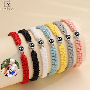 Chain EthShine Custom Po Bracelet Personalized Projection with Picture Inside for WomenMen Birthday Christmas Gift 230606