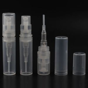 1000 pcslot 2ml plastik parfüm şişeleri Boş yeniden doldurulabilir sprey şişesi küçük parfüm örnek şişeleri stoklarda