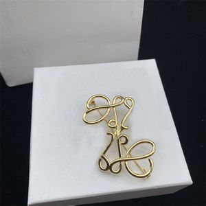 Designer Brosche Frauen Luxus Schmuck Gold Kupfer Broschen Männer Broche Lowe Hohe Qualität Brosche Mit Box Mode Anhänger Zubehör