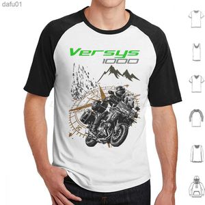 Versys 1000 2021 T Shirt Cotton Men Men Kobiety DIY Drukuj Motocykl Big Trail Moto Motorbike Adventure Bikers Motoarte Motorsport L230520