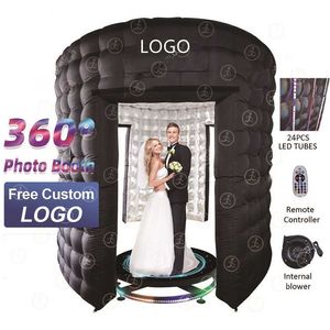 Custom LED Slow Motion 360 Video Photobooth Enclosure Inflatable Led 360 Photo Booth Enclosure Tent For Party Wedding