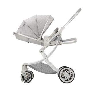 Baby Stroller może usiąść i położyć dwukierunkowy lekki, składany wysoki wózek krajobrazowy