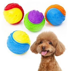 Bolas de brinquedos para cachorros, bolas de borracha forte, duráveis, mastigáveis, resistentes a mordidas, treinamento de cachorros, som, dentes, limpeza, suprimentos para animais de estimação