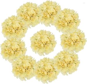 Dekorativa blommor 10 Pack Silk Hortangea Heads med stjälkar för DIY Bröllop Buketter Centerpieces Arrangemang Party Baby Shower Home