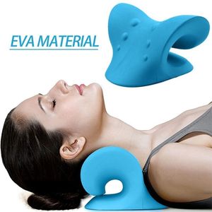 Accessories Neck Shoulder Stretcher Relaxer Cervical Chiropractic Traction Device Pillow For Side Back Stomach Sleeper Remedial Pillows 230606