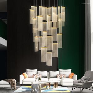 Żyrandole Led Art Modern Nowator Guide Sufit Living Jading Wyspę wiszące schody lobby lobby lampy lampa lampa lampa lampa