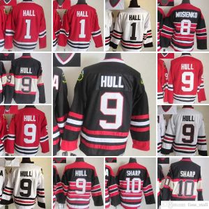 Chicago''Blackhawks''Movie CCM Vintage Ice Hockey 9 Bobby Hull Jerseys zszyte 1 Glenn Hall 10 Patrick Sharp 8 Bill Mosienko 38 Ryan Hartman 6 Jersey