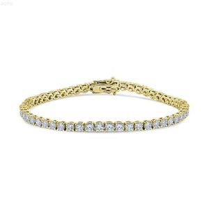 Bracciale Tennis all'ingrosso Gioielli Hip Hop Taglio Brillante Rotondo Vvs 3mm Moissanite Bracciale Tennis Argento 925