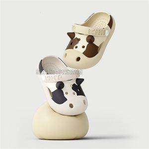 Slipper Kids Summer Baby Boys Girls Sandals Non-slip Cows Flat Soft Sole Beach Slippers Children Garden Mules Shoes 230606