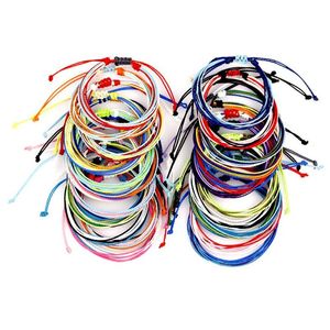 Цепная мода ручной работы водонепроницаемой восковой веревочной веревки сплетен VSCO девочка Lucky Friends Bracelet Colorf Rainbow Boho плетение для женщин и DHF7Z