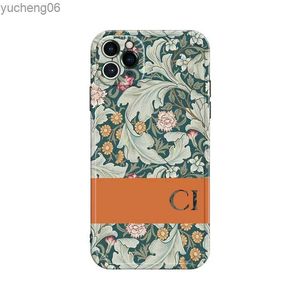 ファッションデザイナーiPhoneケース13 PROMAX Luxury Phone Case Accessory Alphabet Flower Design for 12 11 Pro Xr X XS 7 8 P Plus G Cover Yucheng06