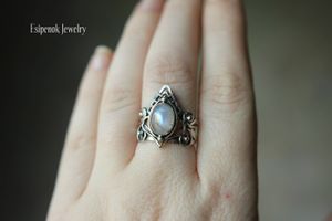 Solitaire Ring Vintage Tibetan Moonlight Color Lim Stone Stor Healing Crystal Ring Ladies Boho Antique Indian Glue Stone Ring Fine Smycken 230607