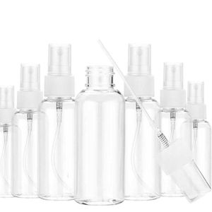 5pcs Portable Small Transparent Plastic Empty Spray Bottle 10ml/30ml/50ml/60ml/100ml Refillable Vail FKSR