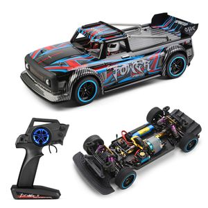 Electric RC Car WLtoys 104072 RTR 1 10 2.4G 4WD 60km h Brushless RC Drift On Road Metal Chassis LED Light Vehicles Model Off Road Climbing T 230607