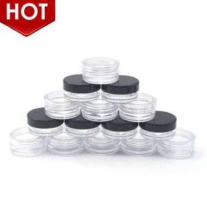 100pcs 2g Contenitori cosmetici vuoti Contenitore per barattoli per crema per il viso riutilizzabile Vaso per trucco per campioni in plastica 8RKY