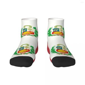 Herrensocken, Flagge von Peru, peruanische Männer, Frauen, Crew, Unisex, Kawaii, 3D-gedrucktes Kleid