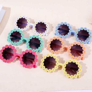 Mode Neue Stil Kinder Runde Blume Sonnenbrille Schöne Kinder Daisy Mädchen Jungen Sport Shades Outdoor Sonnenschutz Brillen