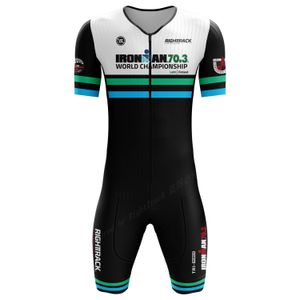 Cykeltröja sätter 70.3 Trisuit World Triathlon Short Sleeve Skinsuit Clothing Jumpsuit Swimming Running Wetsuit Competition Apparel 230606