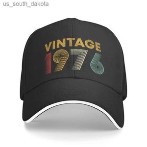 Klassisk vintage född 1976 46 år gammal baseballmössa för kvinnliga män Justerbar 46 -årsdagspresent Dad Hat Performance L230523