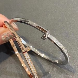 Designer full diamantarmband med rosguldkedja för kvinnor armband minimalistiska atmosfäriska smycken