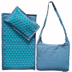 Yogamatten 7444 cm Naturleinen Kokospalme Massagematte Sportkissen mit Tasche Lotus Spike Akupressurkissen Accupresure 230606