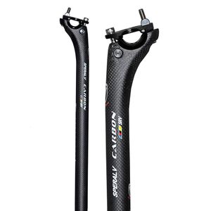 Bisiklet, karbon fiber koltuk direktörü Mattesmooth Mountain Bikeroad Bike 3K Karbon Malzeme Seatpost Hafif Seatpost 27.230.831.6mm 350400mm 230606