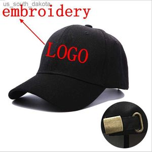 New Custom Embroidery for Unisex Adjustable Baseball Cap Women Casual Solid Color Hip Hop Dad Caps Snapback Dad Adult Hat L230523