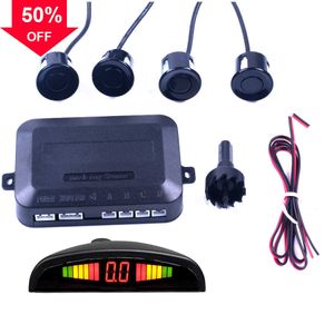 Novo 1 pçs/set universal carro led sensor de estacionamento 4 kit display reverso radar backup monitor sistema assistência acessórios ferramentas